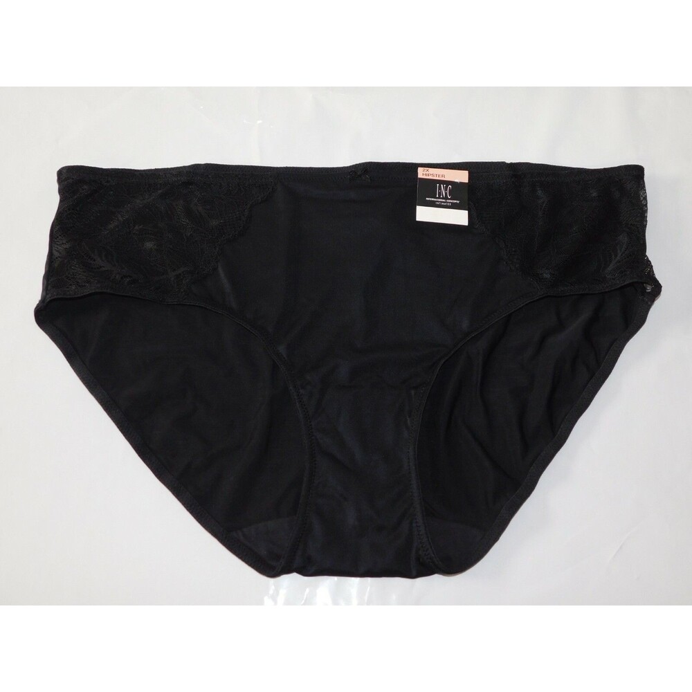 INC Women's Hipster Panties Black Size 2X Panty New